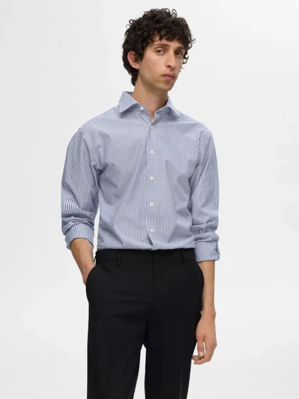 SELECTED RANDIG SLIM FIT-SKJORTA Blue Store