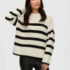 SELECTED RANDIG STICKAD TRÖJA White Online