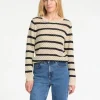 SELECTED RANDIG STICKAD TRÖJA Beige Sale