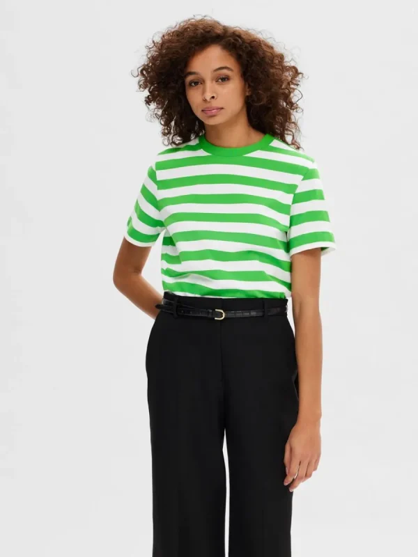 SELECTED RANDIG T-SHIRT Green Discount
