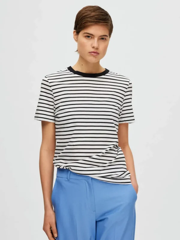 SELECTED RANDIG T-SHIRT Black Cheap