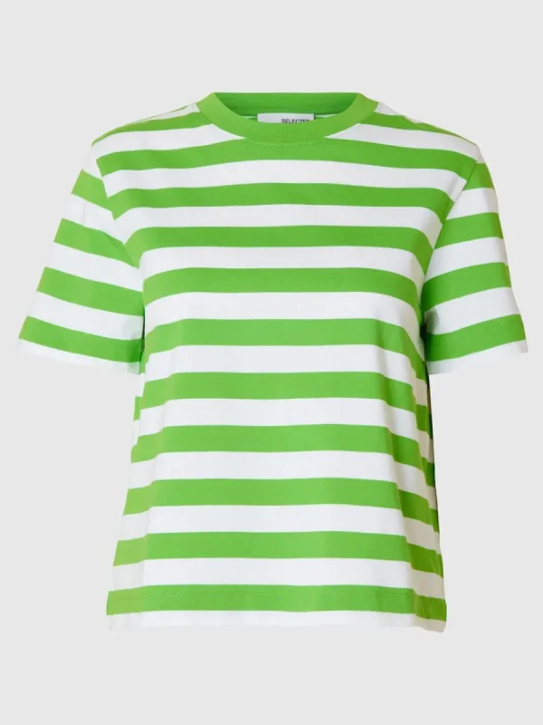 SELECTED RANDIG T-SHIRT Green Discount