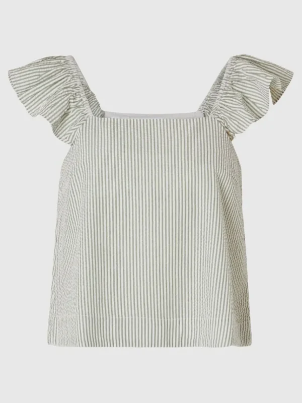 SELECTED RANDIG VOLANG TOPP Green Shop