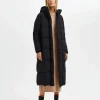 SELECTED RE:DOWN® LÅNG MODELL PUFFERJACKA Black Sale