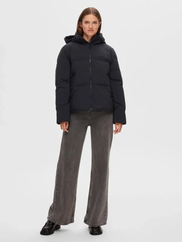 SELECTED RE:DOWN® PUFFERJACKA Black Clearance