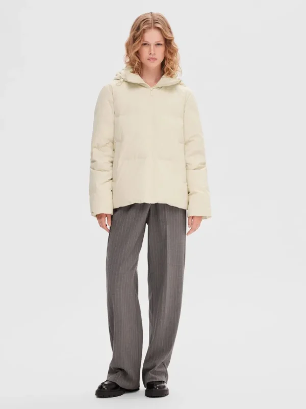 SELECTED RE:DOWN® PUFFERJACKA Beige Sale