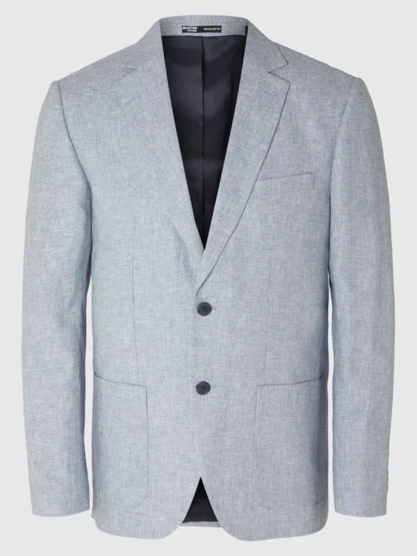 SELECTED REGULAR FIT ENKELKNÄPPT KAVAJ Blue Flash Sale