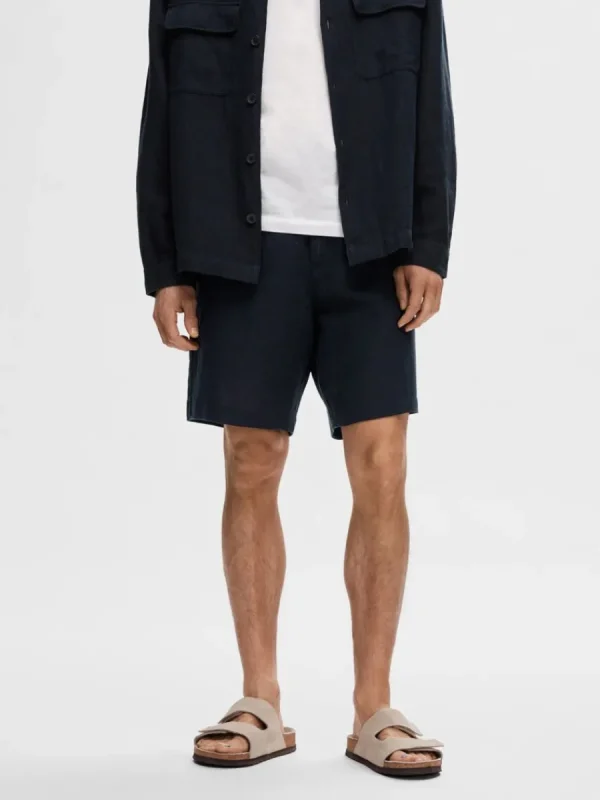 SELECTED REGULAR FIT SHORTS Blue Cheap