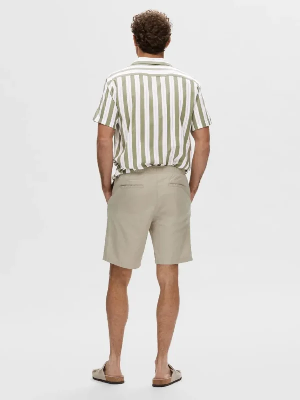 SELECTED REGULAR FIT SHORTS Beige Best Sale