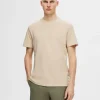 SELECTED REGULAR FIT T-SHIRT Beige Best
