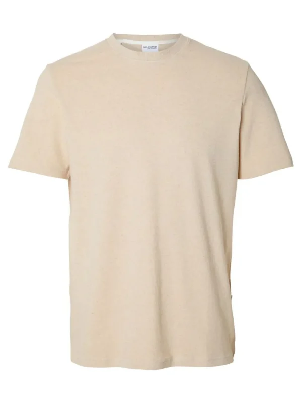 SELECTED REGULAR FIT T-SHIRT Beige Best