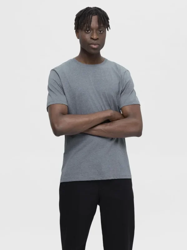 SELECTED REGULAR T-SHIRT Grey Sale