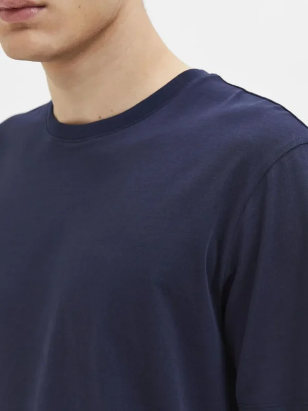 SELECTED REGULAR T-SHIRT Blue Best