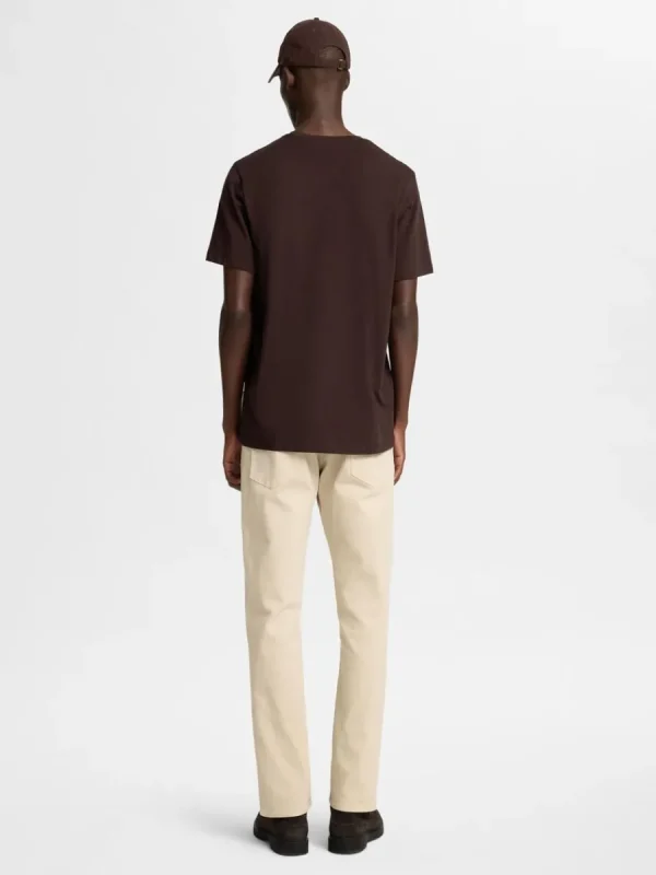SELECTED REGULAR T-SHIRT Brown Shop