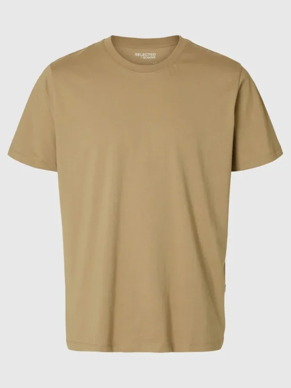 SELECTED REGULAR T-SHIRT Brown Cheap