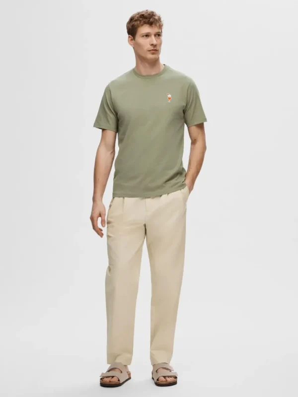 SELECTED RELAXED FIT BESKURNA BYXOR Beige Cheap