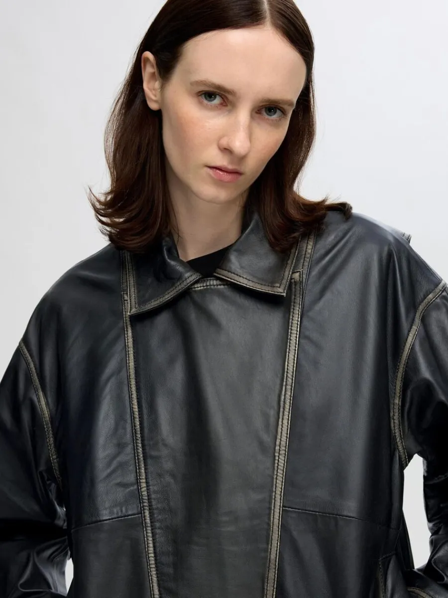 relaxed_fit_lderjacka_3.webp SELECTED RELAXED FIT LÄDERJACKA Black Outlet