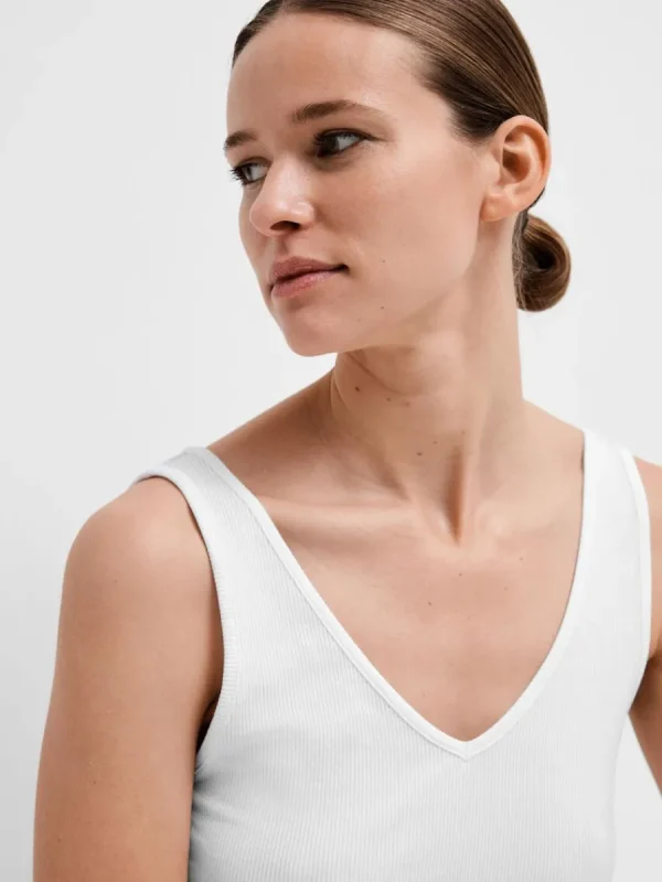 SELECTED RIBBAD LINNE White Best Sale