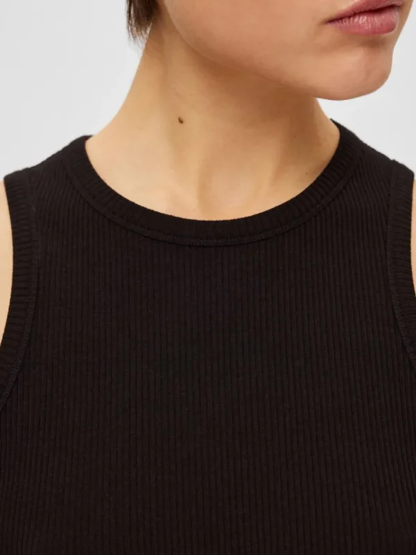 SELECTED RIBBAD LINNE Black Fashion