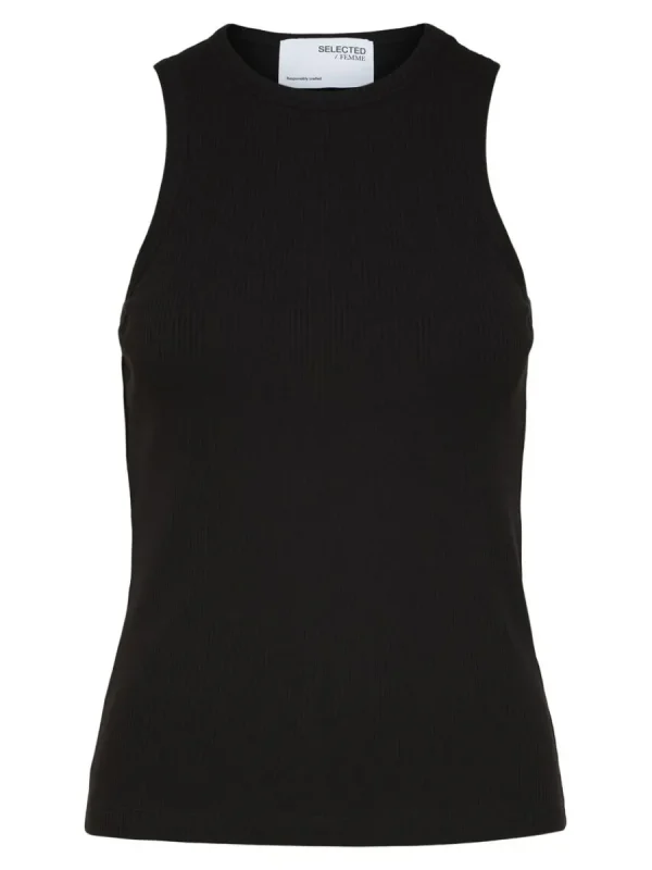 SELECTED RIBBAD LINNE Black Fashion