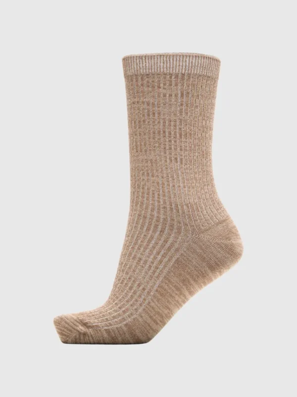 SELECTED RIBBAD STRUMPOR Brown Online