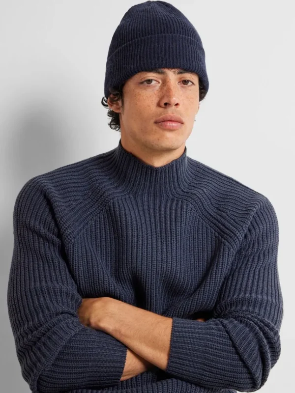 SELECTED RIBBAD TRÖJA Blue Cheap
