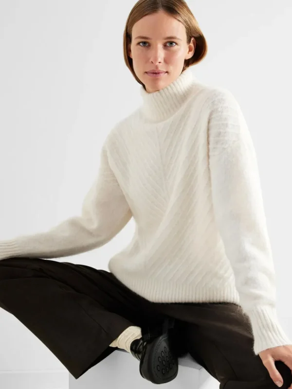 SELECTED RIBBAD TRÖJA Beige Flash Sale