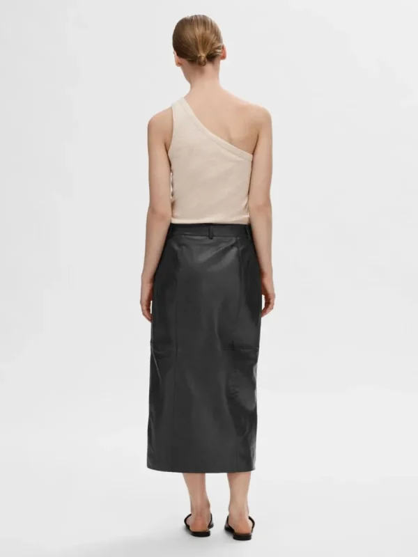 SELECTED ÄRMLÖS ENAXLAD TOPP Beige Clearance
