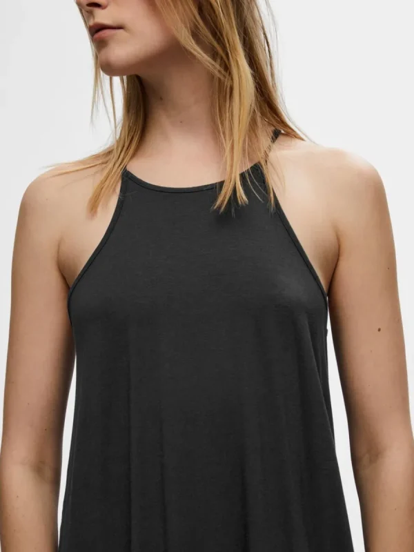 SELECTED ÄRMLÖS MAXIKLÄNNING Black Cheap