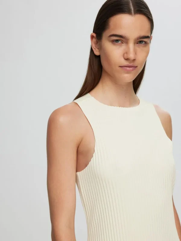SELECTED ÄRMLÖS MAXIKLÄNNING Beige Store