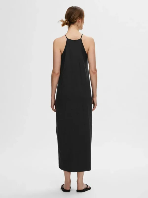 SELECTED ÄRMLÖS MAXIKLÄNNING Black Cheap