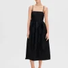 SELECTED ÄRMLÖS MIDIKLÄNNING Black Cheap