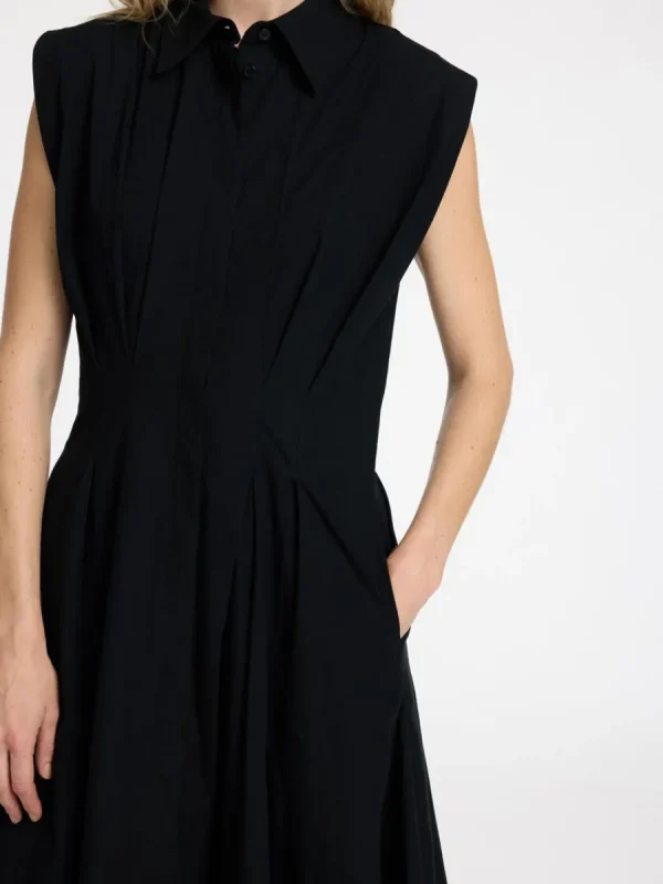SELECTED ÄRMLÖS MIDIKLÄNNING Black Sale