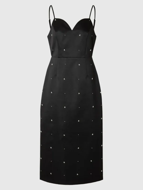 SELECTED ÄRMLÖS MIDIKLÄNNING Black Best