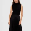 SELECTED ÄRMLÖS STICKAD TOPP Black Clearance