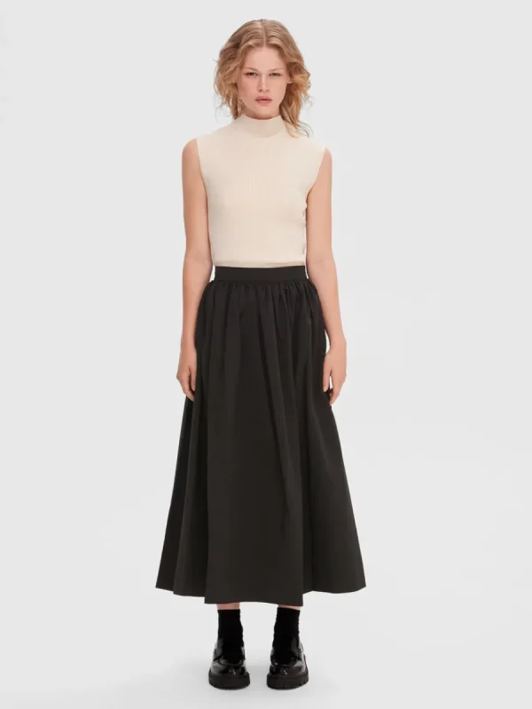 SELECTED ÄRMLÖS STICKAD TOPP Beige Flash Sale