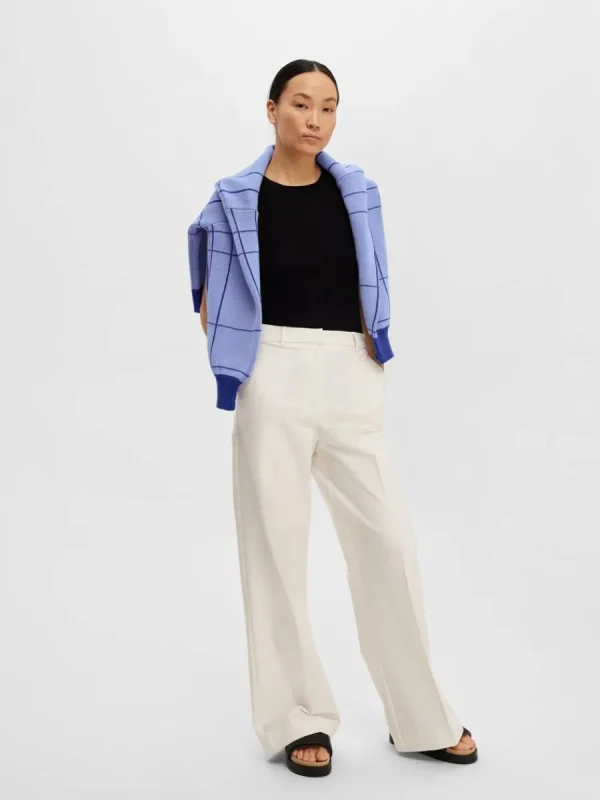 SELECTED ÄRMLÖS STICKAD TOPP Black Shop