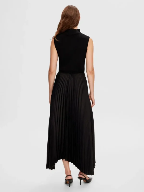 SELECTED ÄRMLÖS STICKAD TOPP Black Clearance