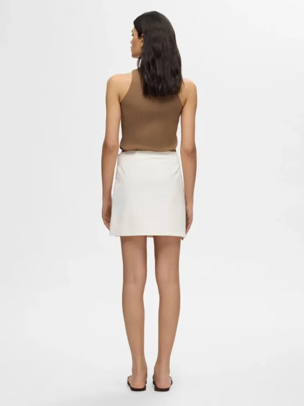 SELECTED ÄRMLÖS STICKAD TOPP Brown Discount