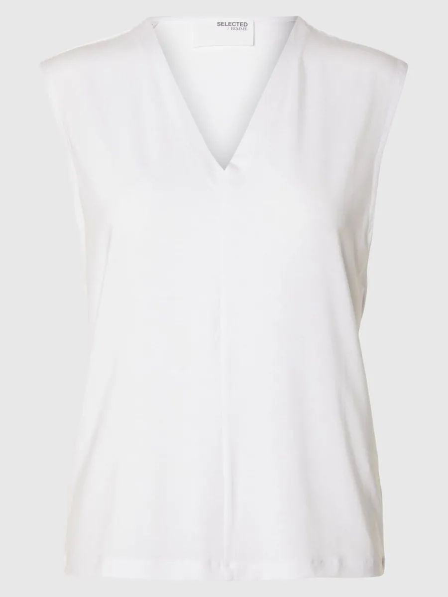 rmls_vringad_topp_5.webp SELECTED ÄRMLÖS V-RINGAD TOPP White Best Sale
