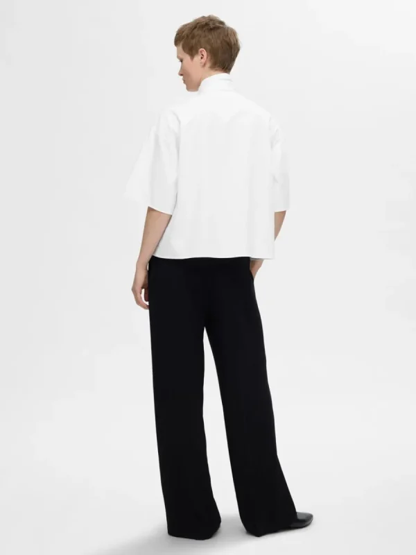 SELECTED ROSETT KORTÄRMAD SKJORTA White Sale