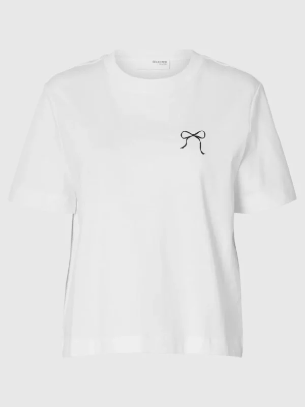 SELECTED ROSETTRYCK T-SHIRT White Shop