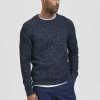 SELECTED RUNDRINGAD STICKAD TRÖJA Blue New