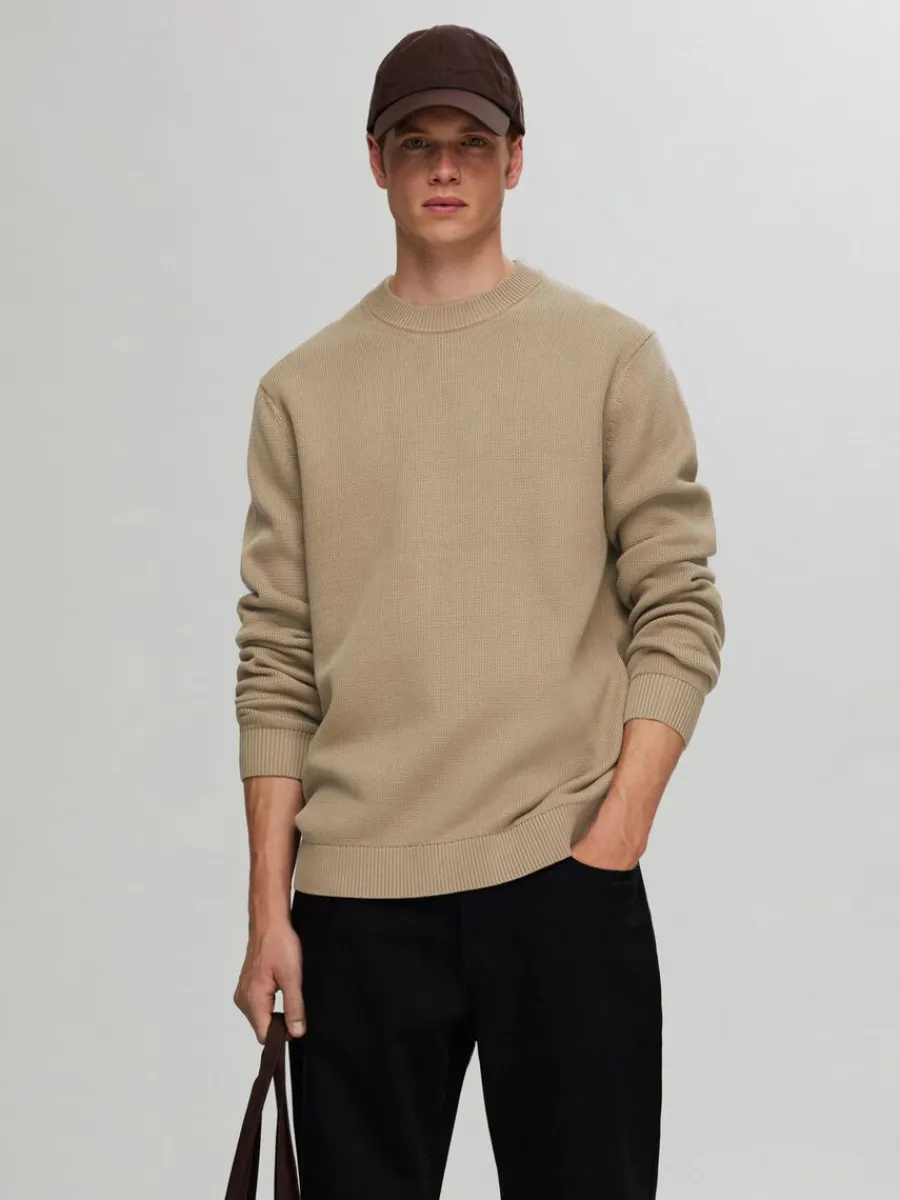 rundringad_trja_0-1.webp SELECTED RUNDRINGAD TRÖJA Brown Fashion
