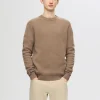 SELECTED RUNDRINGAD TRÖJA Brown Best Sale