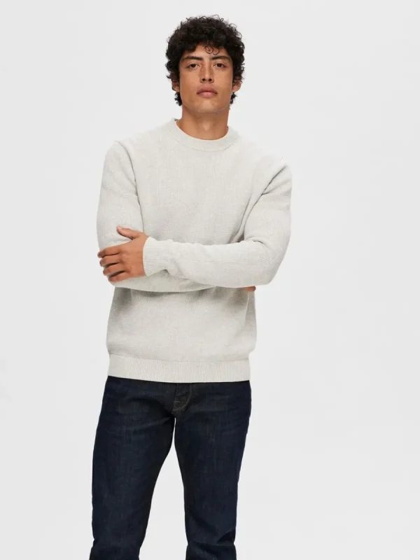 SELECTED RUNDRINGAD TRÖJA Grey Discount