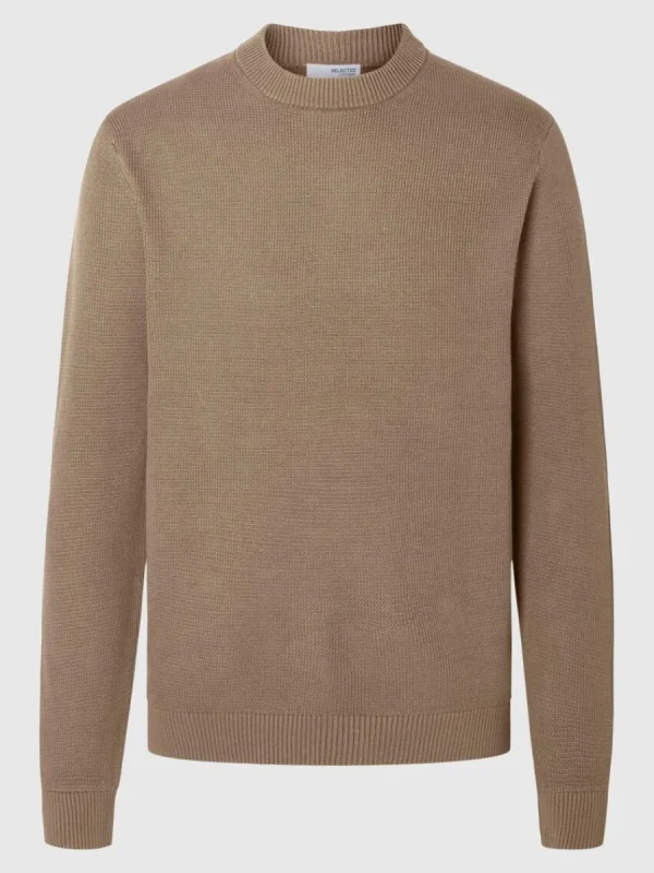 SELECTED RUNDRINGAD TRÖJA Brown Best Sale