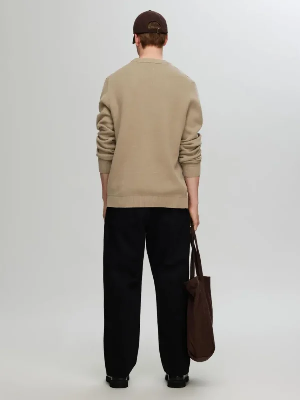 SELECTED RUNDRINGAD TRÖJA Brown Fashion