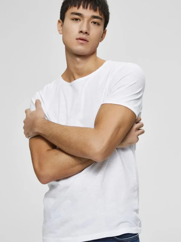 SELECTED RUNDRINGAD T-SHIRT White Best Sale
