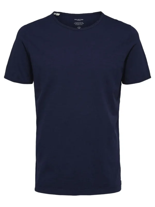 SELECTED RUNDRINGAD T-SHIRT Blue New
